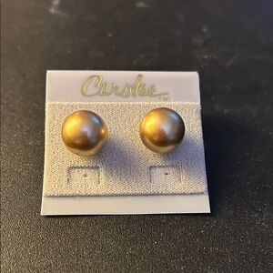 Carolee Gold-Tone Pearl Earrings